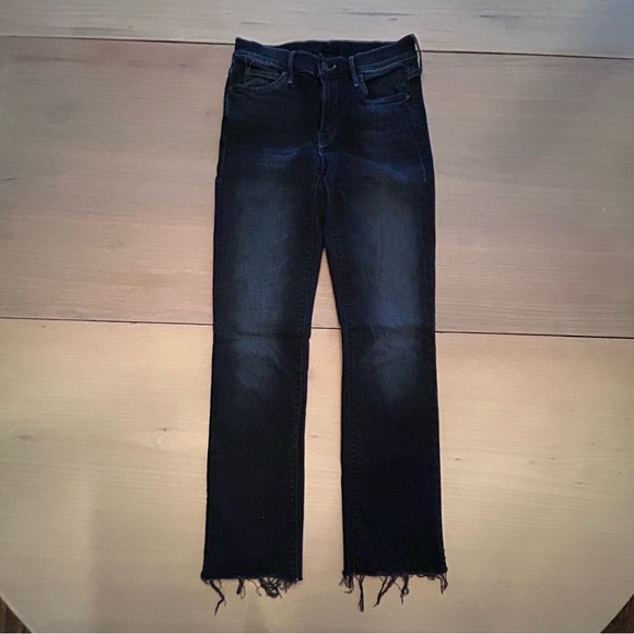 MOTHER Ankle Snippet Dark Wash Jeans - Picture 3 of 8